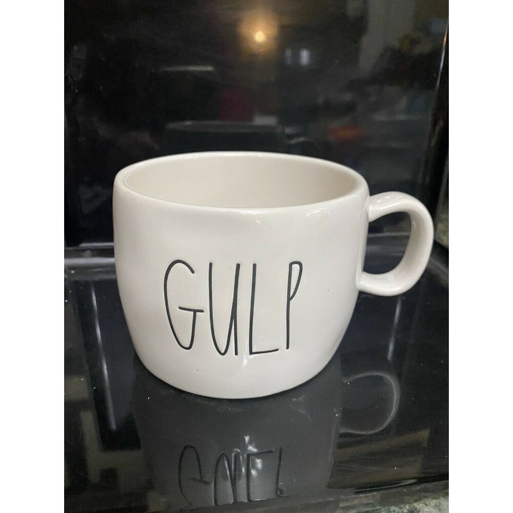 Rae Dunn Gulp Mug 4"‎ White Ceramic Artisan Collection By Magenta